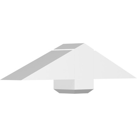 Ekena Millwork Eugene Architectural Grade PVC Gable Bracket, 36"W x 7 1/2"H x 6"D x 6"F, 5/12 Pitch GBP036X08X0606EUG00